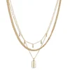 Nine West Gold Tone Chain Layered Necklace