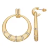 Nine West Gold Tone Hoop Earrings -Deals My Glow Wardrobe Store 5808126