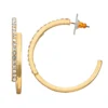 Nine West Gold Tone Bypass Hoop Earrings -Deals My Glow Wardrobe Store 5808135