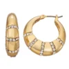 Nine West Gold Tone Hoop Earrings -Deals My Glow Wardrobe Store 5808138