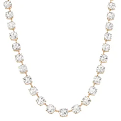 Nine West Gold Tone Crystal Collar Necklace