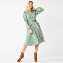 Women's Nine West Midi Shirt Dress -Deals My Glow Wardrobe Store 5831853 Malou Green
