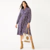 Women's Nine West Midi Shirt Dress -Deals My Glow Wardrobe Store 5831853 Spotty Dotty Navy