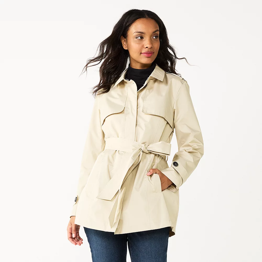 Women's Nine West Signature Trench Coat 5 Women's Nine West Signature Trench Coat - Image 3