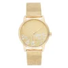 Nine West Women's Stainless Steel Mesh Bracelet Watch with Flower Dial