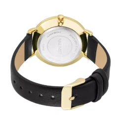 Nine West Women's Tan Faux Leather Strap Watch with Two Tone Case -Deals My Glow Wardrobe Store 5857467 ALT