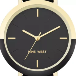 Nine West Women's Tan Faux Leather Strap Watch with Two Tone Case -Deals My Glow Wardrobe Store 5857467 ALT2