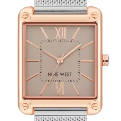 Nine West Women's Two Tone Rectangle Dial Dress Watch -Deals My Glow Wardrobe Store 5857479 ALT2