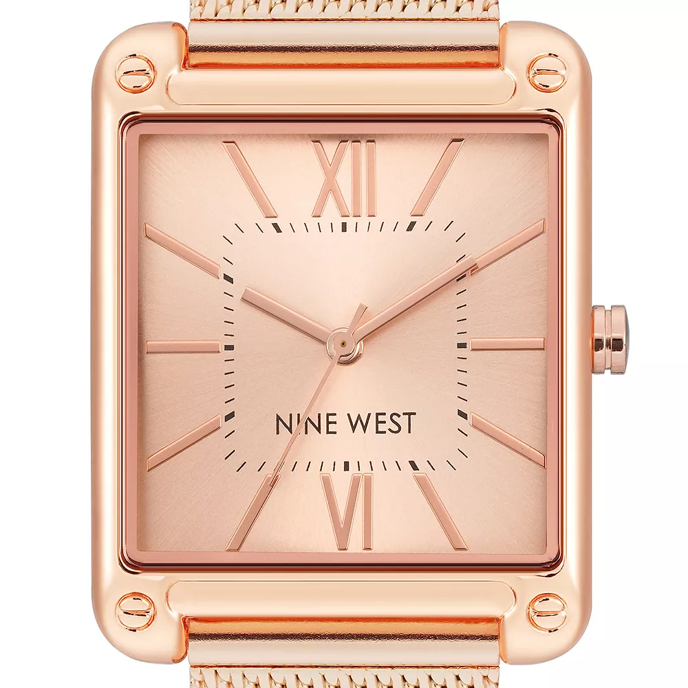 Nine West Women's Gold-Tone Rectangle Dial Dress Watch 6 Nine West Women's Gold-Tone Rectangle Dial Dress Watch - Image 4