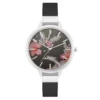 Nine West Women's Black Strap Watch with Flower Dial -Deals My Glow Wardrobe Store 5857484