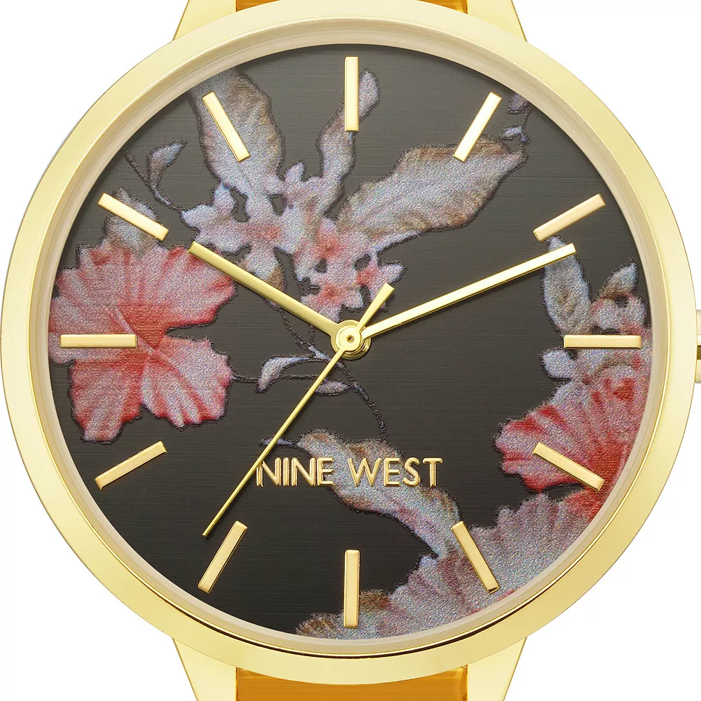 Nine West Women's Flower Dial Strap Watch 6 Nine West Women's Flower Dial Strap Watch - Image 4