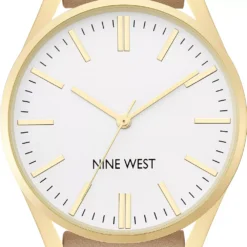 Nine West Women's Faux Leather Strap Watch -Deals My Glow Wardrobe Store 5857490 ALT2
