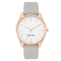 Nine West Women's Faux Leather Strap Watch