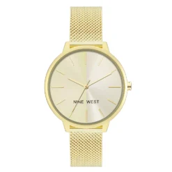 Nine West Women's Split Dial Mesh Watch