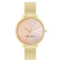 Nine West Women's Split Dial Mesh Watch -Deals My Glow Wardrobe Store 5857496 Pink