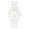 Nine West Women's White Rubberized Link Watch -Deals My Glow Wardrobe Store 5857497