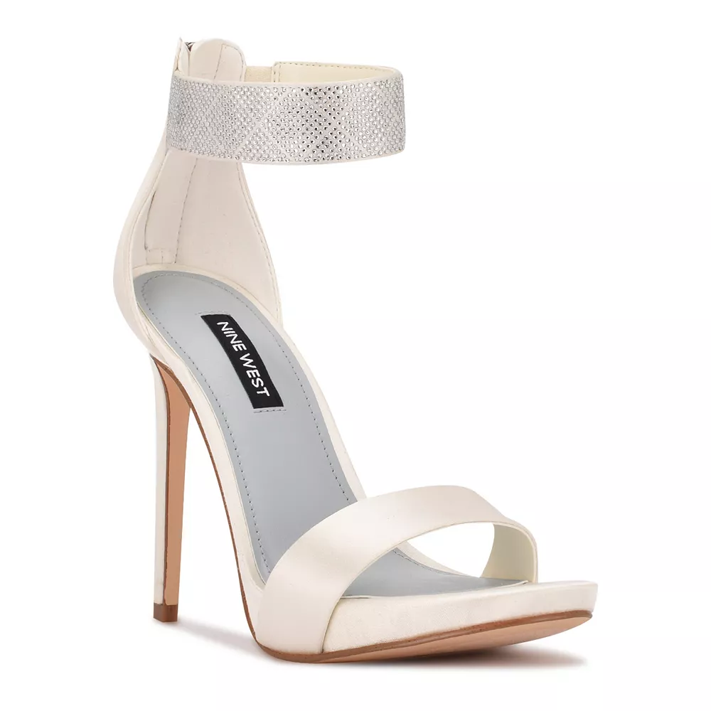 Nine West Utell Women's Rhinestone High Heel Dress Sandals 3 Nine West Utell Women's Rhinestone High Heel Dress Sandals