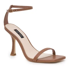 Nine West Yess Women's Leather Heeled Sandals -Deals My Glow Wardrobe Store 5883723 Brown Leather