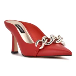 Nine West Sauci Women's Dress Mules -Deals My Glow Wardrobe Store 5884055 Red