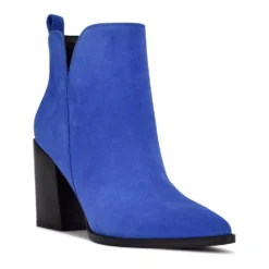 Nine West Birds Women's Suede Ankle Boots -Deals My Glow Wardrobe Store 5892023 Blue Suede