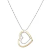 Nine West Silver Tone Pave Heart Pendant Necklace