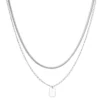 Nine West Silver Tone Double Row Pendant Necklace 2 Nine West Silver Tone Double Row Pendant Necklace -Deals My Glow Wardrobe Store 5893121