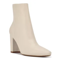 Nine West Dery 9x9 Women's Leather Ankle Boots -Deals My Glow Wardrobe Store 5903924 Cream Lthr