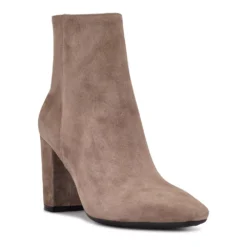 Nine West Dery 9x9 Women's Leather Ankle Boots -Deals My Glow Wardrobe Store 5903924 Taup Suede