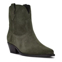 Nine West Texen Women's Suede Western Boots -Deals My Glow Wardrobe Store 5903954 Grn Suede