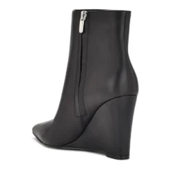 Nine West Paes Women's Leather Wedge Booties -Deals My Glow Wardrobe Store 5904083 ALT4