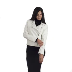 Women's Nine West Faux-Leather Biker Jacket