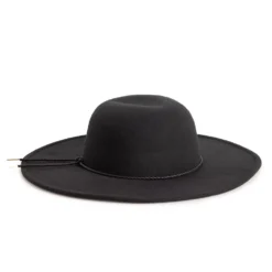 Women's Nine West Vegan Leather Braid Floppy Hat -Deals My Glow Wardrobe Store 5921326 Black