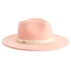 Women's Nine West Felt Multi-Color Trim Panama Hat