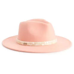 Women's Nine West Felt Multi-Color Trim Panama Hat