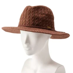 Women's Nine West Cable Knit Packable Panama Hat -Deals My Glow Wardrobe Store 5921339 ALT
