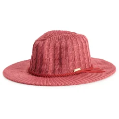 Women's Nine West Cable Knit Packable Panama Hat -Deals My Glow Wardrobe Store 5921339 Rust