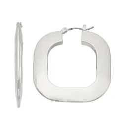 Nine West Silver Tone Hoop Earrings
