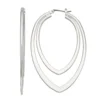 Nine West Silver Tone Teardrop Hoop Earrings