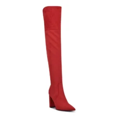 Nine West Daser Women's Thigh-High Boots -Deals My Glow Wardrobe Store 5955062 Red