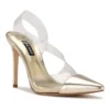 Nine West Flawless Women's Slingback Heels -Deals My Glow Wardrobe Store 5961426 Clear Gold