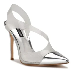Nine West Flawless Women's Slingback Heels -Deals My Glow Wardrobe Store 5961426 Clear Silver