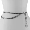 Women's Nine West Chain Belt -Deals My Glow Wardrobe Store 5977379 Silver