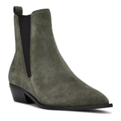 Nine West Danzy Women's Suede Chelsea Boots 6 Nine West Danzy Women's Suede Chelsea Boots -Deals My Glow Wardrobe Store 5999474 Dark Green Suede