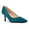 Nine West Kuna 9x9 Women's Suede Heels -Deals My Glow Wardrobe Store 5999478 Teal Suede