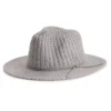 Women's Nine West Ribbed Knit Packable Panama Hat -Deals My Glow Wardrobe Store 6004033 Gray