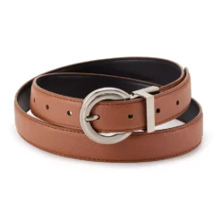 Women's Nine West Reversible Rounded Buckle Belt