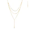 Nine West Gold Tone Crystal Triple-Row Layered Y-Necklace -Deals My Glow Wardrobe Store 6015481