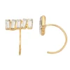Nine West Gold Tone Crystal Cluster Mini Threader Earrings -Deals My Glow Wardrobe Store 6015552