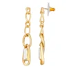 Nine West Gold Tone Crystal Linear Chain Drop Earrings -Deals My Glow Wardrobe Store 6015555