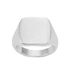 Nine West Silver Tone Cushion Signet Ring -Deals My Glow Wardrobe Store 6015625
